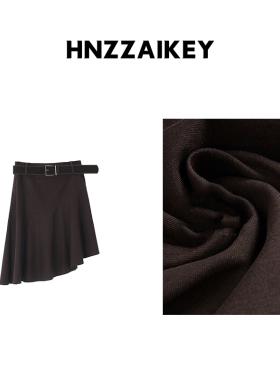 HNZZAIKEY 不规则下摆鱼尾裙秋季新款韩系高腰半身裙 N436C