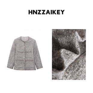 轻奢高级羊毛粗花呢廓形小香风SN7815 千金玛奇朵 金金宠粉