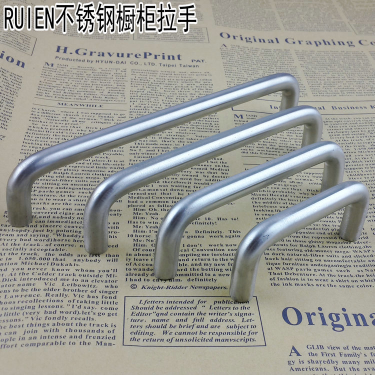 瑞恩 不锈钢弯头拉手橱柜门不超过拉手抽屉拉手 直径10厘孔距96MM