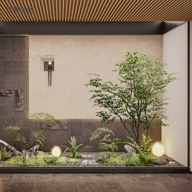 仿真绿植大型鸡爪槭造景室内玄关落地装饰商场酒店落地假树摆件