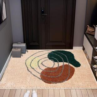 简约绒毛入户门地垫进门地毯玄关门厅防滑垫家用卧室门垫床边脚垫