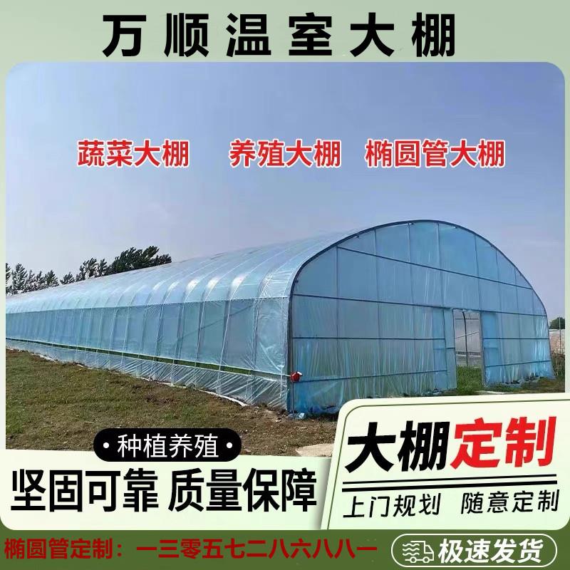 温室大棚骨架钢管全套定制养殖种植家用农用蔬菜椭圆连栋热浸镀锌