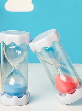 沙漏计时器儿童防摔30分钟60时间个性创意摆件礼物吃饭流沙瓶一套