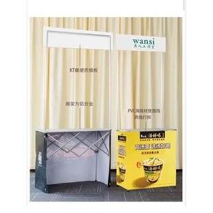 铝合金促销桌展示架折叠摊位手推车展示桌展台移动桌超市品尝桌