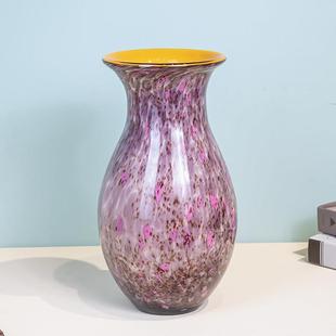 K765轻奢现代化水晶玻璃花瓶客厅玄关假花插花器大气