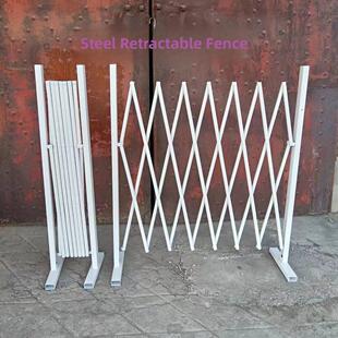 白色铁质伸缩栅栏户外围挡花菜园庭院小院篱笆装饰护栏围栏铁马