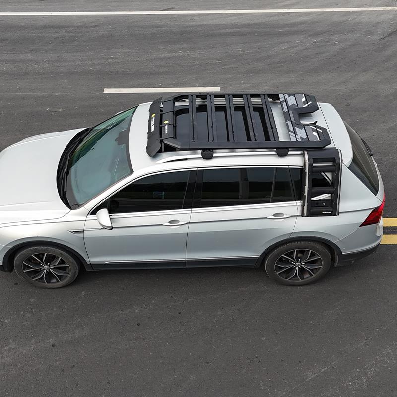 适用于大众途观L探索者车顶行李架车顶改装侧帐篷梯子平台行李架