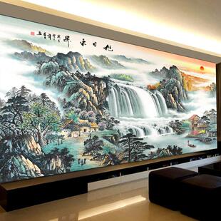 5d钻石画 画2025年新款满钻旭日东升山水客厅手工点贴水晶砖石十