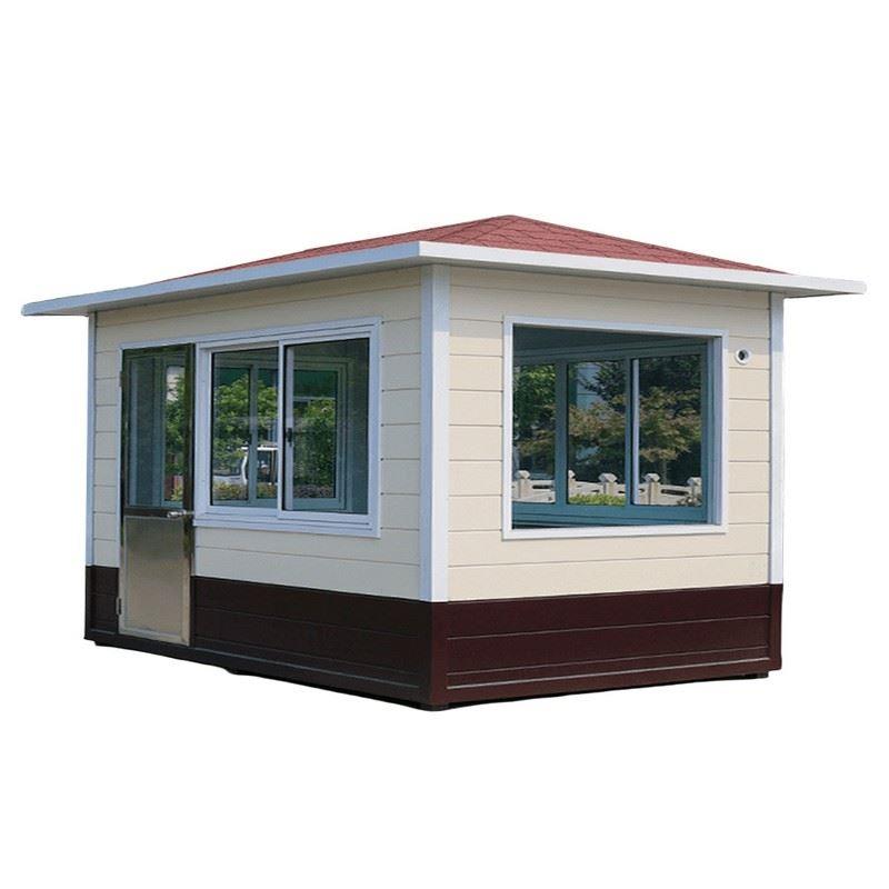 雕花板户外幼儿园小区门卫室厨房钢结构简易活动房移动岗亭保安亭