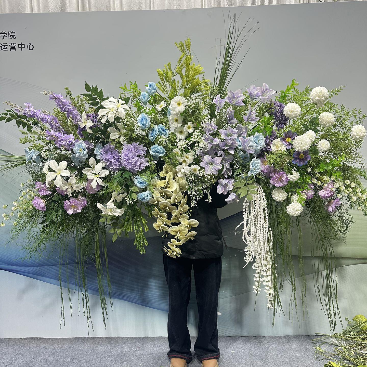 造景花艺森系挂花花排花路引花门头礼堂装饰舞台布置成品仿真花艺