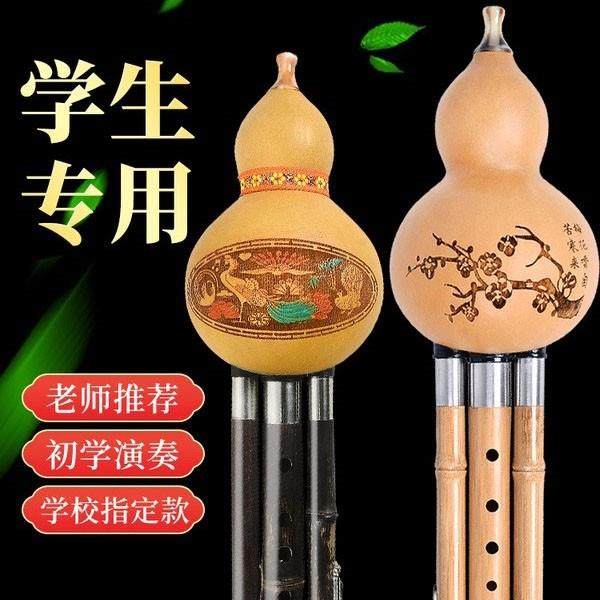 高端葫芦丝乐器初学者C调降B调防摔儿童小学生专用七孔民族风乐器