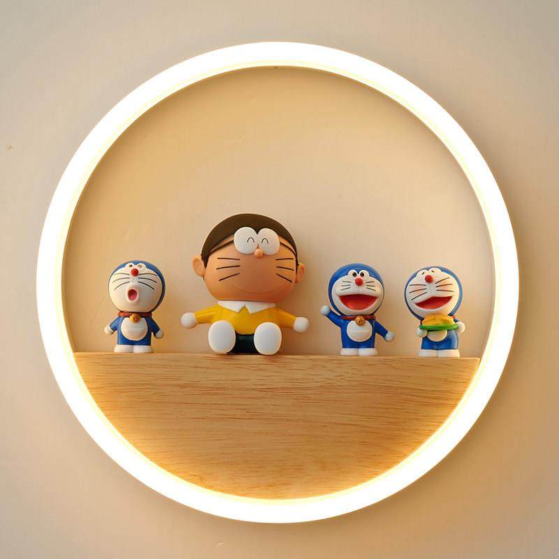 宅年壁灯卧室儿童房卡通背景墙灯2022新款免接线北欧男女孩床头灯