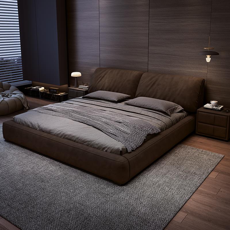 意式轻奢大象耳朵床科技绒布艺床主卧高端大气2米x2米2双人储物床