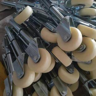 厂家门下垂支撑轮不锈钢大门弹簧减震脚轮万向轮双轴承轮静音耐磨