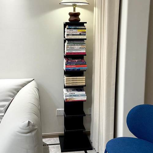 不占地方的隐形书架简易落地小型客厅夹缝阅读白色多层网红置物架