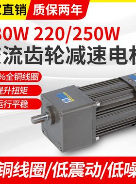 180W200W250W300W220V交流齿轮调速/减速电机6IK250RGN-CF马达