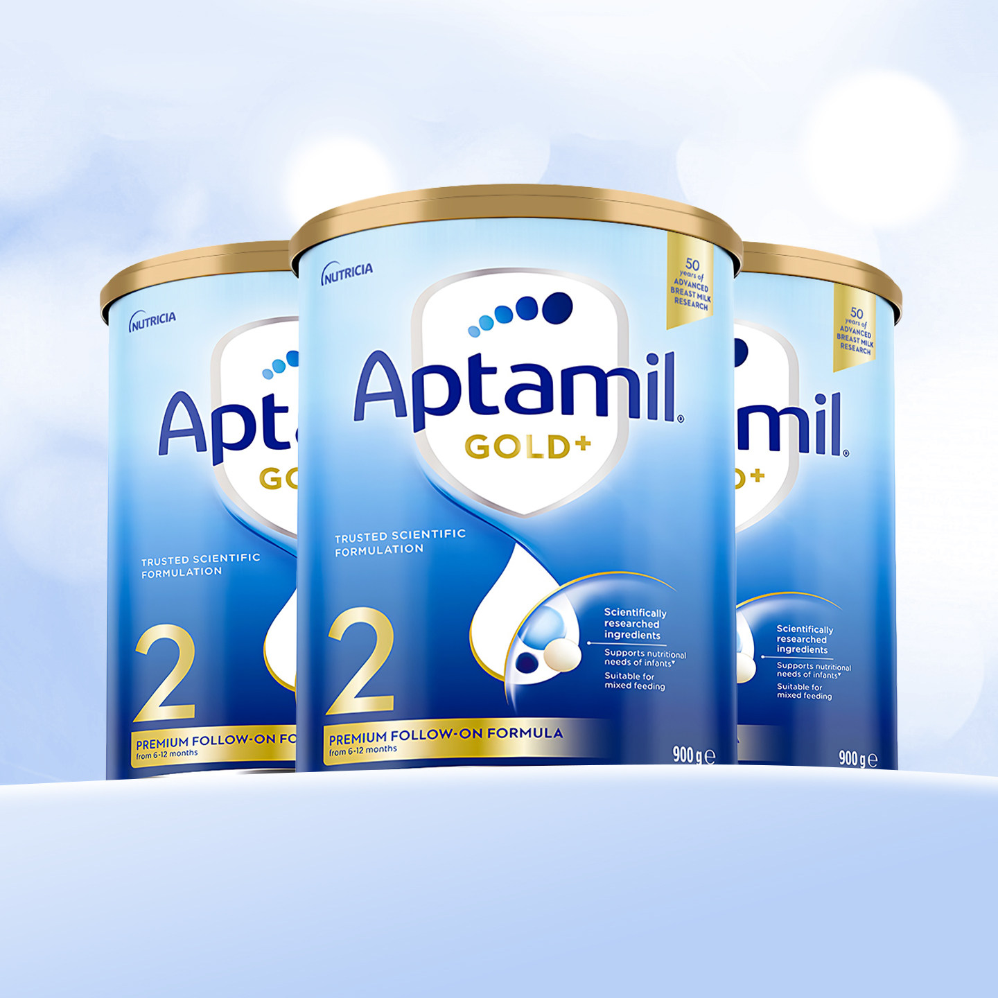 【3罐】澳洲爱他美2段澳洲金装版奶粉婴幼儿配方奶粉二段可购3段