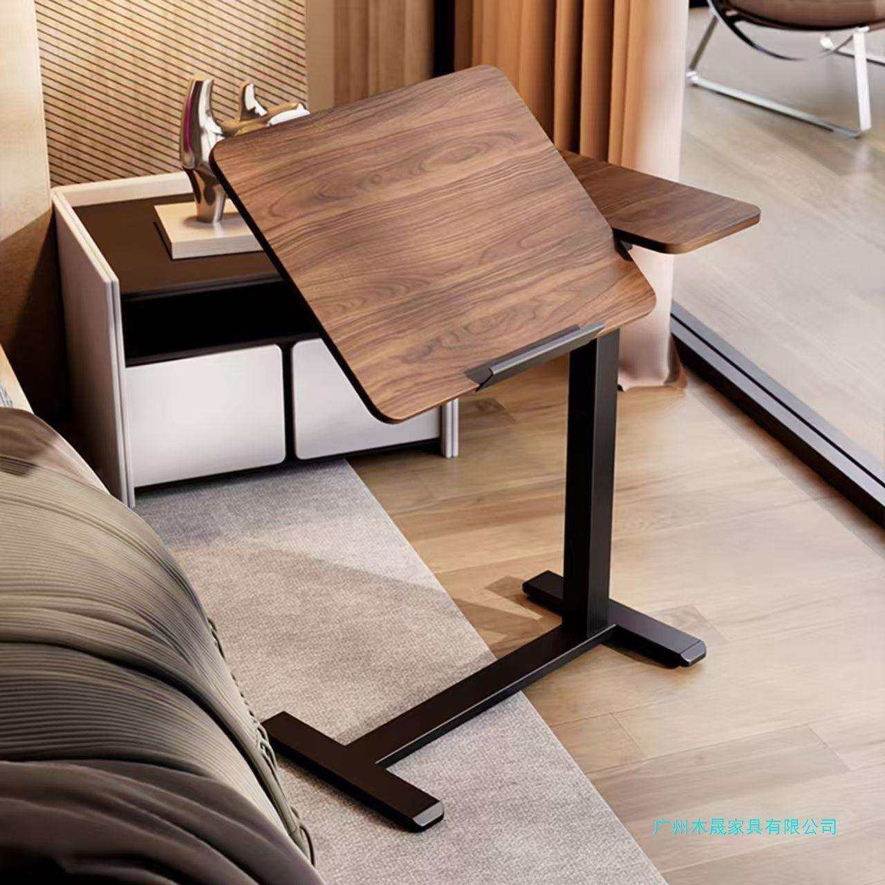 电脑桌简约现代可折叠移动升降桌家用翻转学习桌子卧室床头桌书桌