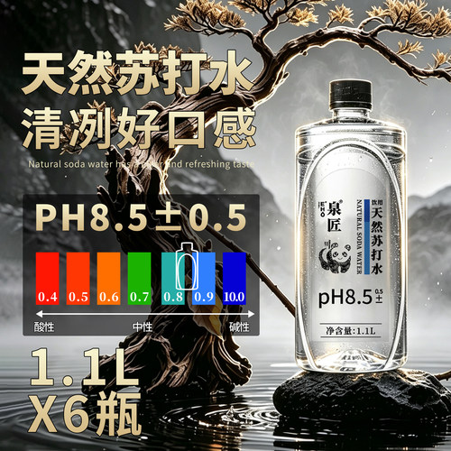 EHO泉匠天然苏打水1.1L*6弱碱