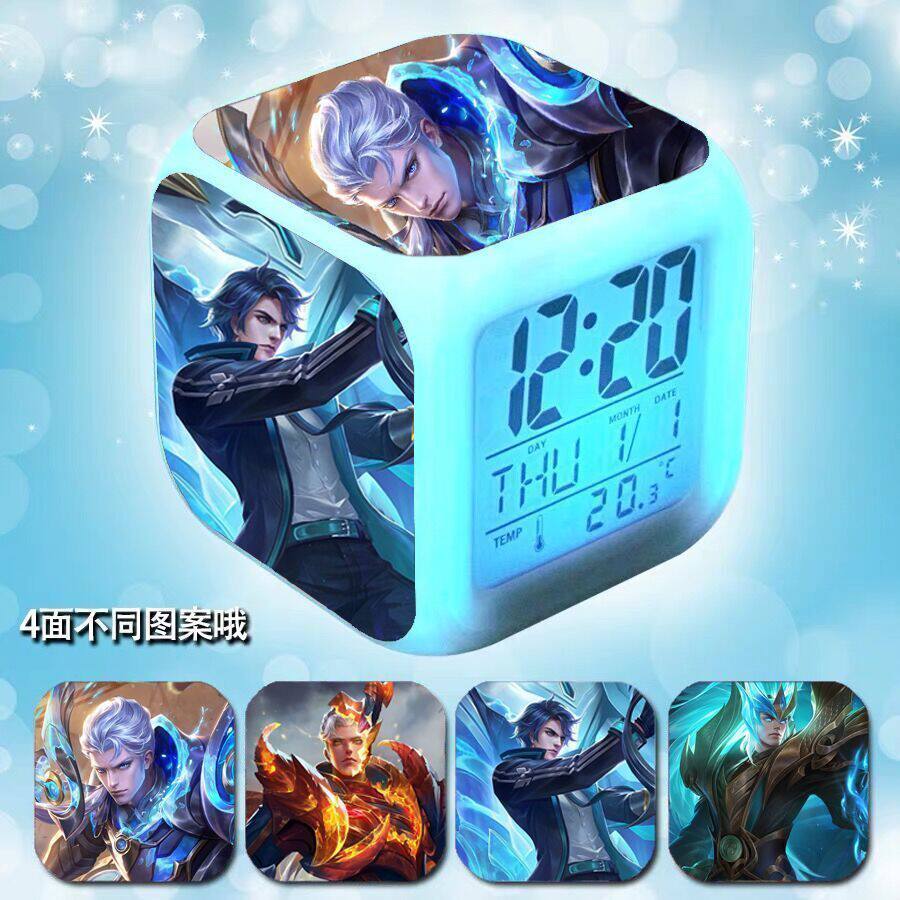 王者荣耀至尊宝七彩夜光闹钟