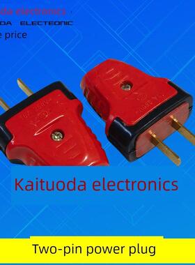 2500W10A插头耐高温通用耐用抗摔二极二项2脚用两脚电源插头