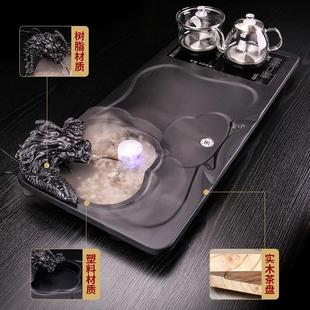 办公室家用2024新款 实木茶盘全自动一体流水雾化茶台功夫茶具套装