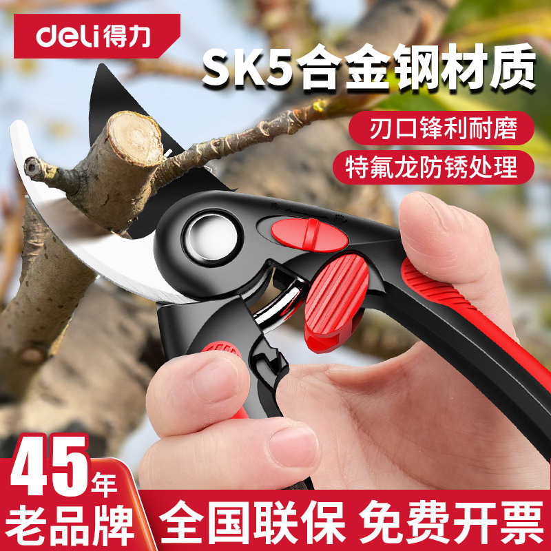 得力修剪树枝剪刀修枝剪果树剪枝专用园林花卉剪子花艺剪园艺剪刀图片