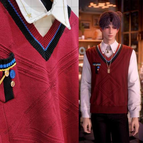 恋与深空祁煜红枫季节毛衣衬衣