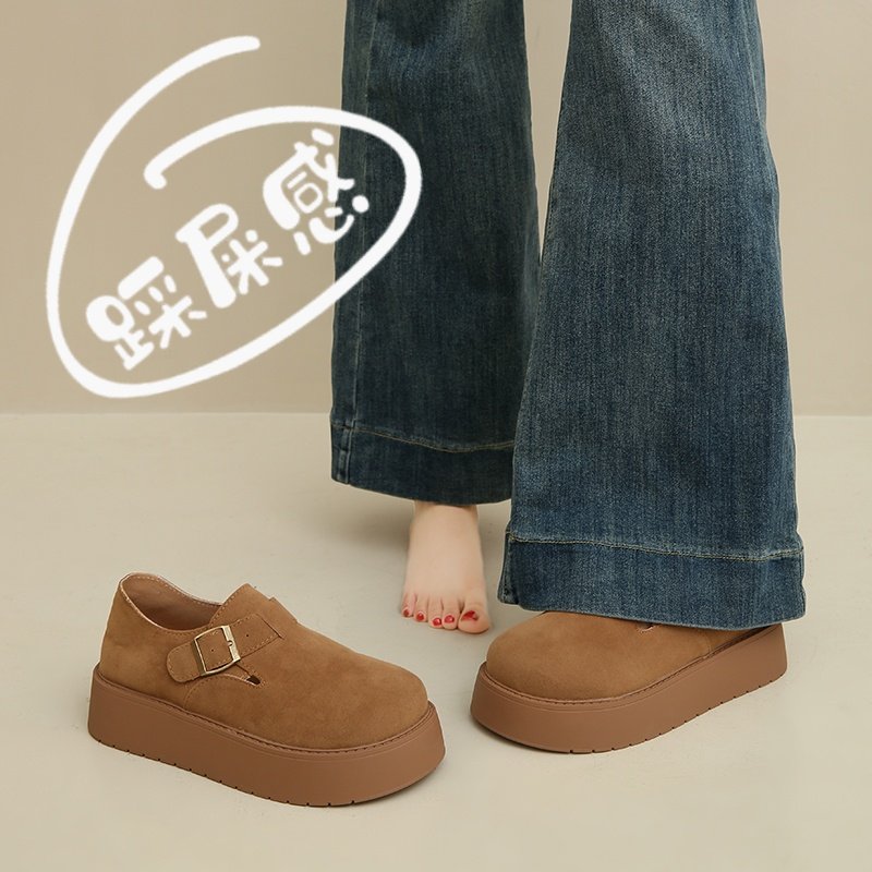 踩屎感复古全包勃肯鞋女款2026春季新款厚底松糕一脚蹬乐福0124r,女鞋,勃肯鞋/软木鞋,淘宝优惠券,粉丝福利购,淘宝优惠卷