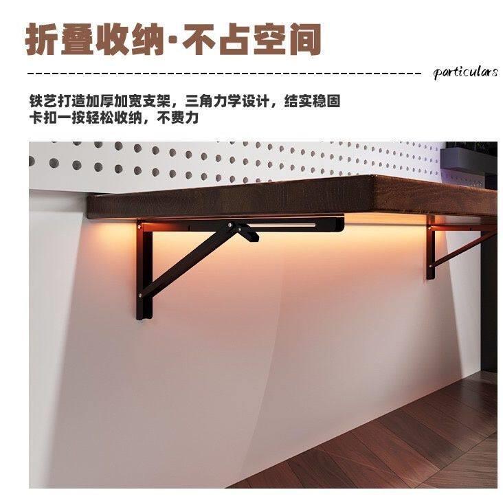 壁挂折叠桌墙上餐桌墙壁桌板实木墙面电脑桌挂墙挂壁吧台悬空书桌