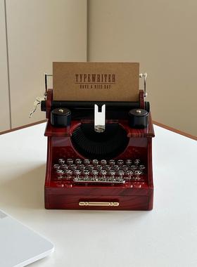 办公室情绪稳定神器八音盒中古摆件高级感音乐盒优雅桌面装饰摆件