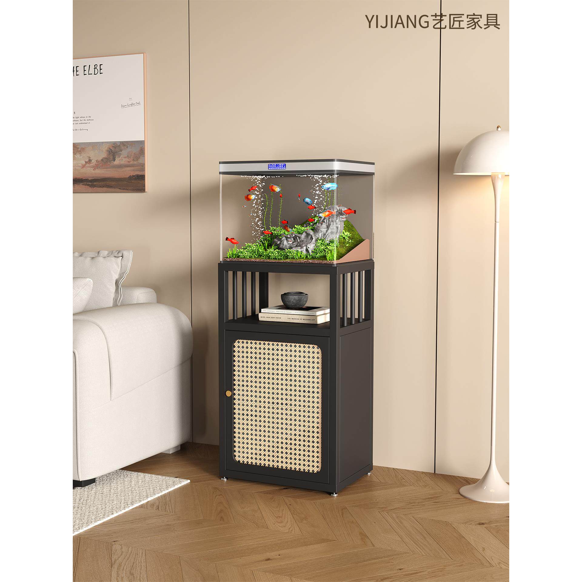 鱼缸底架专用架子鱼缸底柜置物架客厅多层免安装超强承重架可定制