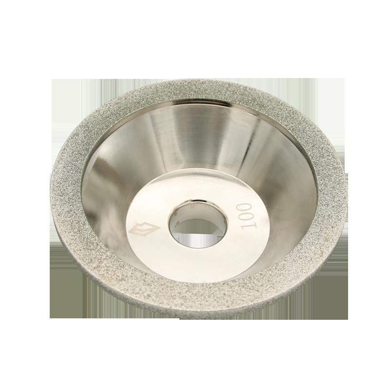 德国精装进口磨刀机砂轮高精度电镀金刚石碗型平行钨钢钻石合金砂