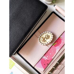 进口头层牛皮活页手帐A6PER真皮11mm小环记事商务日记本A7薄荷绿