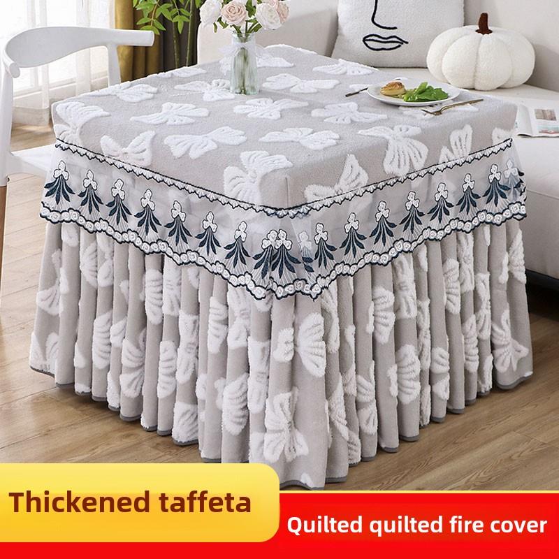加厚烤火炉罩电暖桌烤火桌罩套被正方形取暖桌布电暖炉罩麻将机罩