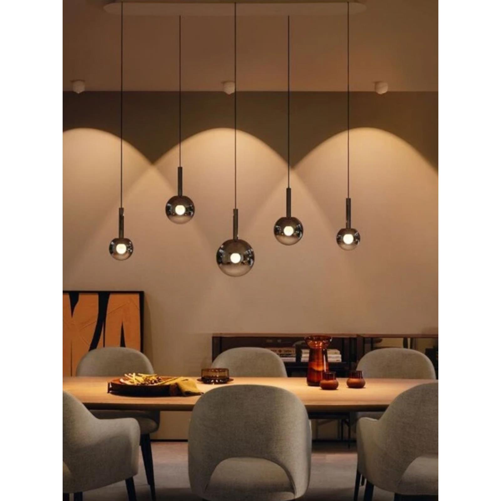 德国Luna设计师款别墅loft复式楼梯感应调光玻璃床头吧台餐厅吊灯