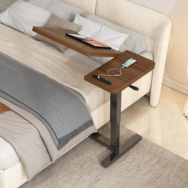 实木床边桌可移动床上书桌电脑桌可折叠升降家用学习桌沙发边几