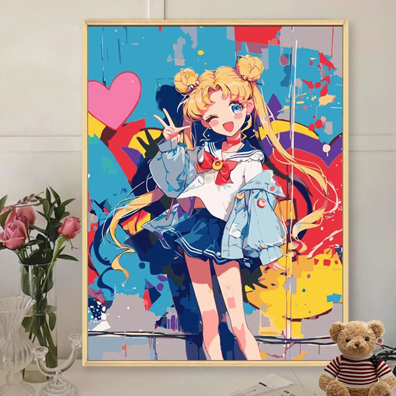 美少女战士数字油画DIY填充