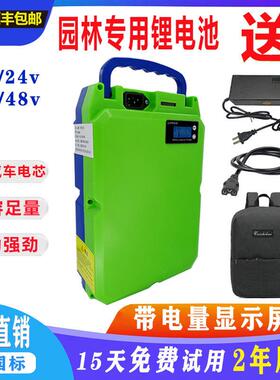 电动割草机48V锂电池24V21伏锂电瓶揹负式大容量户外园林专用电池