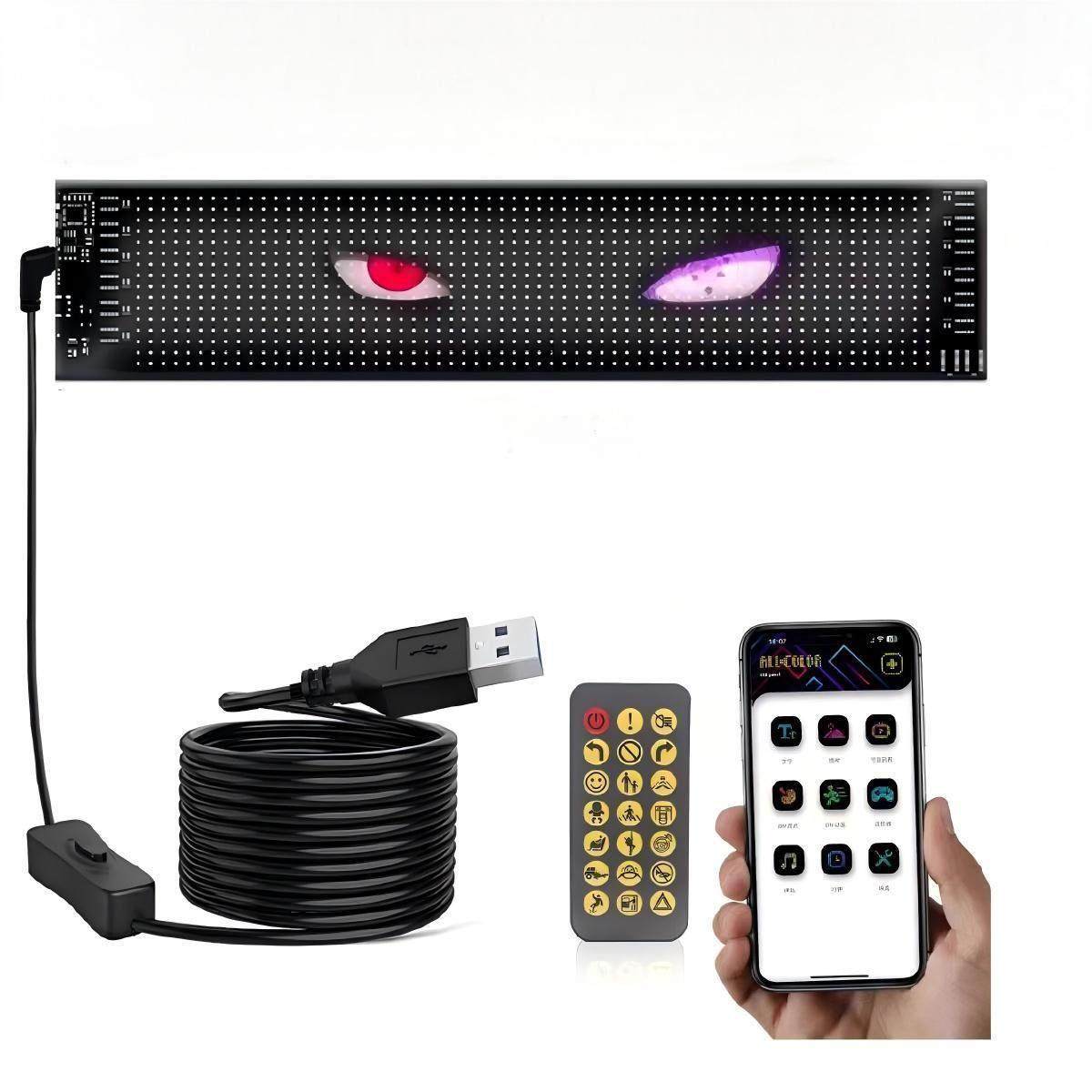 德国货车恶魔之眼led汽车灯显示屏挂车玻璃智能车贴柔性车载全彩,汽车用品/电子/清洗/改装,汽车氛围灯/装饰灯/日行灯,淘宝优惠券,粉丝福利购,淘宝优惠卷