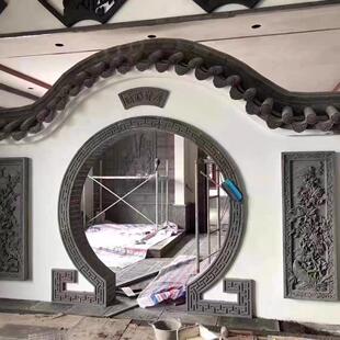 彷古砖雕月牙门边线月牙门套线图案线砖雕弧形门边装饰线