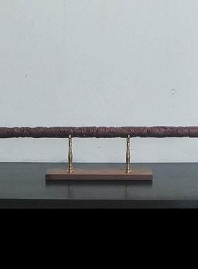 摆件支架圆棒盘龙棍如意棒画卷柱形艺术工艺品桌面摆设展示架托架