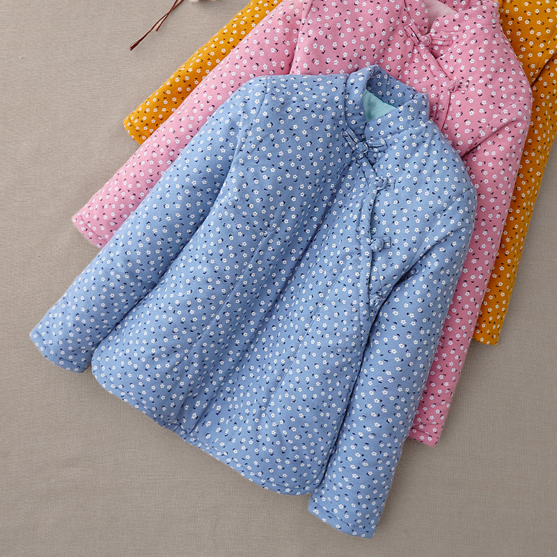 纯棉花盘扣中式棉服女士加厚保暖