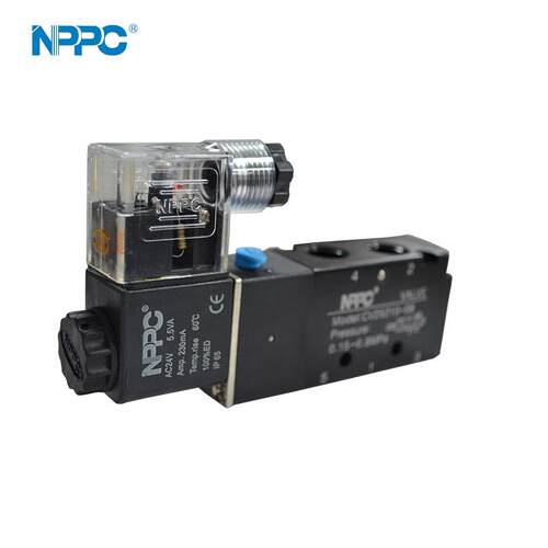 NPPC二位五通单电控管式电磁换向阀CV系列气动阀CV25110/CV25210