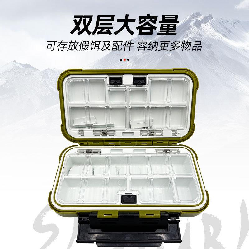 新款直销跨境路亚钓鱼用品盒 鱼钩工具盒路亚盒防水 整理加大配件