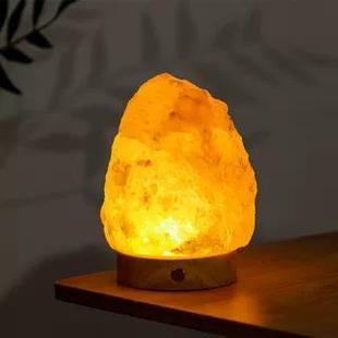 直销新款喜马拉雅盐灯天然矿物粉岩灯水晶桌面鹽燈海盐床头台灯氛