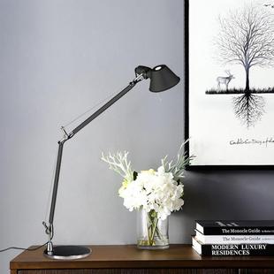 直销新款铝材双臂两用折叠草帽台灯 卧室书房民宿酒店客房床头LED