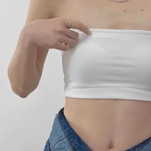 直销冰丝交叉美背抹胸无肩带防滑防走光带胸垫裹胸内搭文胸小 新款