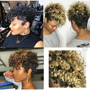 直销新款欧美假发 时尚新款女士漂染假发短发 玫瑰网高温丝蓬松短