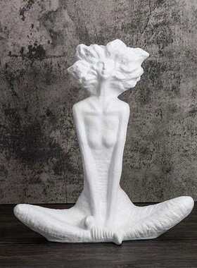 新款直销欧式树脂雕塑工艺品爆炸头轻奢创意家居客厅房间电视柜装